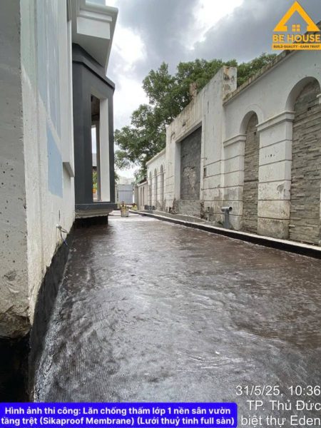 Lăn chống thấm sàn có lưới gia cường toàn sàn