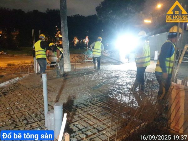 Giám sát đổ bê tông sàn tại công trình
