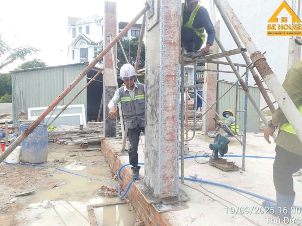 Tiến độ thi công nhà phố giai đoạn phần thân